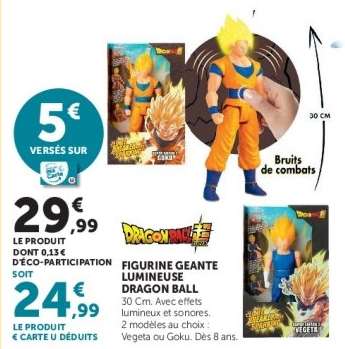 FIGURINE GEANTE LUMINEUSE DRAGON BALL