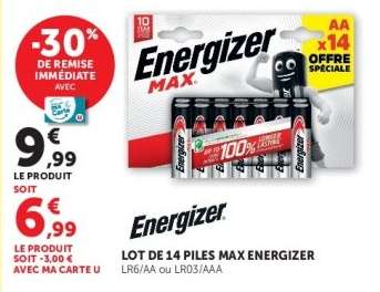 Lot De 14 Piles Max Energizer
