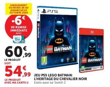 JEU PS5 LEGO BATMAN: L'HERITAGE DU CHEVALIER NOIR