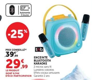 Enceinte Bluetooth Karaoke