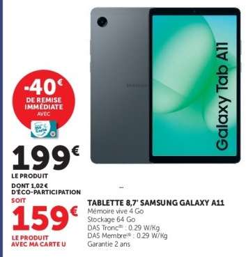 Tablette 8,7" Samsung Galaxy A11