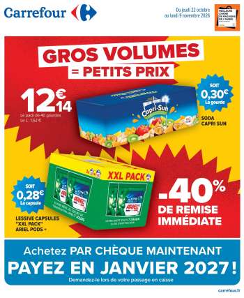 Catalogue Carrefour Hypermarchés - 22/10/2026 - 09/11/2026.