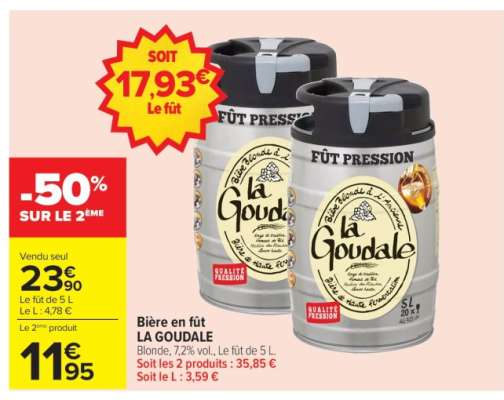 Bière en fût LA GOUDALE