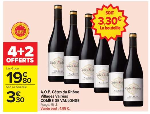 A.O.P. Côtes du Rhône Villages Valréas COMBE DE VALONGE