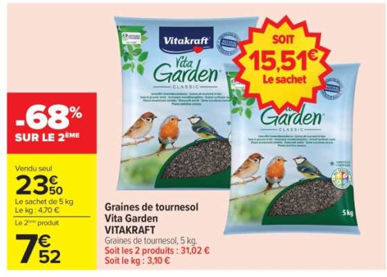 Graines de tournesol Vita Garden VITAKRAFT
