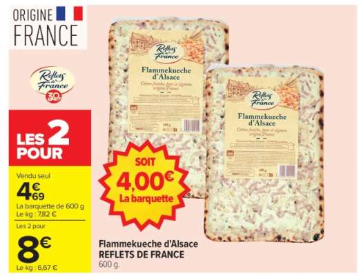 Flammekueche d'Alsace REFLETS DE FRANCE