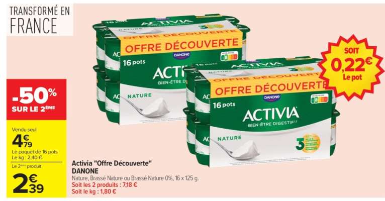 ACTIVIA "Offre Découverte"