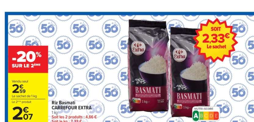 Riz Basmati CARREFOUR EXTRA