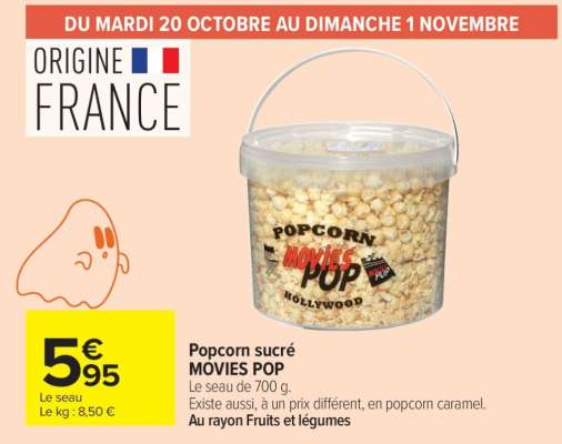 Popcorn sucré MOVIES POP