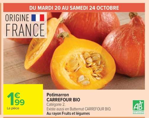 Potimarron CARREFOUR BIO