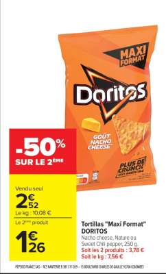 Tortillas "Maxi Format" DORITOS