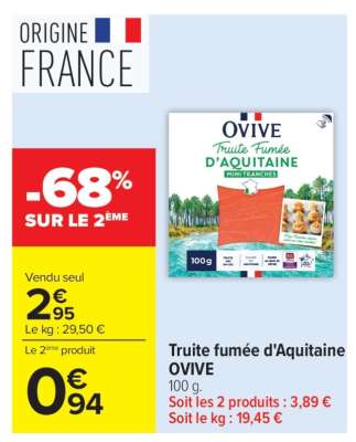 Truite Fumée D'aquitaine Ovive