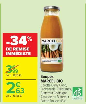 Soupes MARCEL BIO