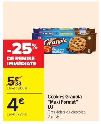 Cookies Granola "Maxi Format" LU