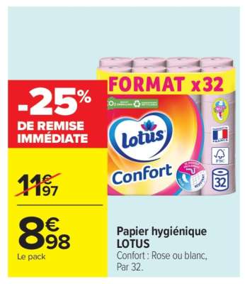 Papier hygiénique LOTUS
