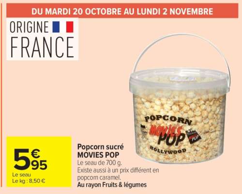 Popcorn sucré MOVIES POP