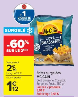 Frites surgelées MC CAIN