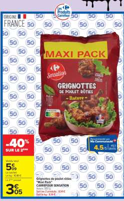 Grignottes de poulet rôties «Maxi Pack»