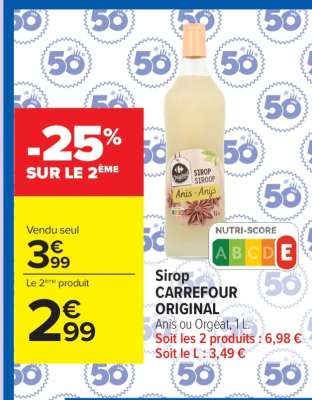 Sirop CARREFOUR ORIGINAL