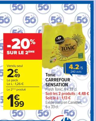Tonic CARREFOUR SENSATION