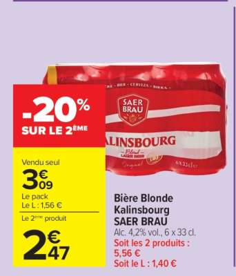 Bière Blonde Kalinsbourg SAER BRAU