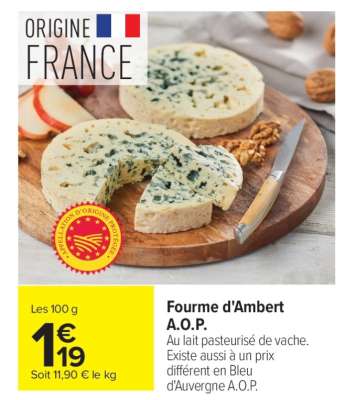 Fourme d'Ambert A.O.P.