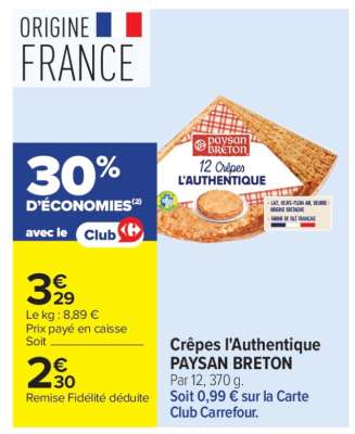 Crêpes L'authentique Paysan Breton