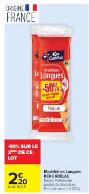 Madeleines longues KER CADELAC