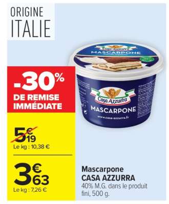 MASCARPONE "CASA AZZURRA"