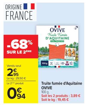 Truite Fumée D'aquitaine Ovive