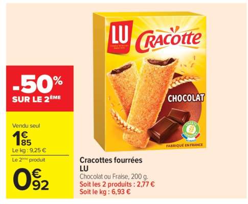 Cracottes Fourrées Lu