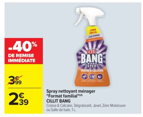 Spray nettoyant ménager "Format Familial" CILLIT BANG