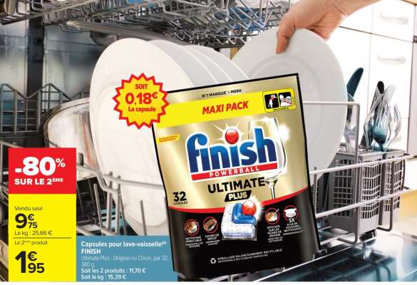 Capsules pour lave-vaisselle FINISH