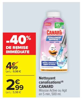Nettoyant canalisations CANARD
