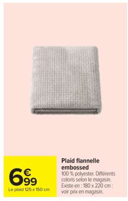 Plaid flannelle embossed