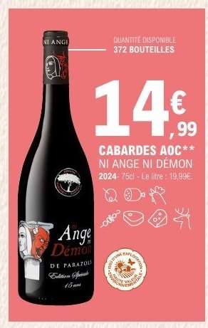 CABARDES AOC** NI ANGE NI DÉMON