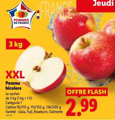 Pomme bicolore