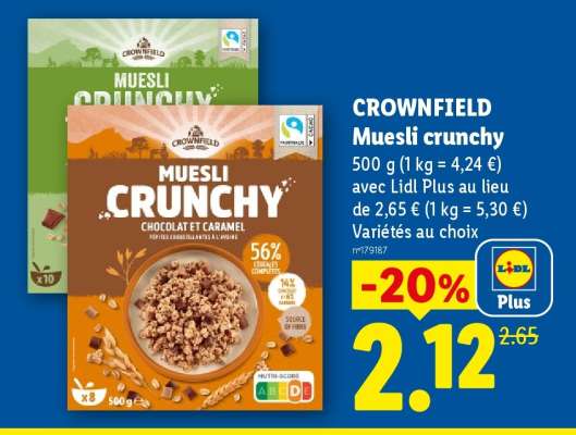 CROWNFIELD Muesli crunchy