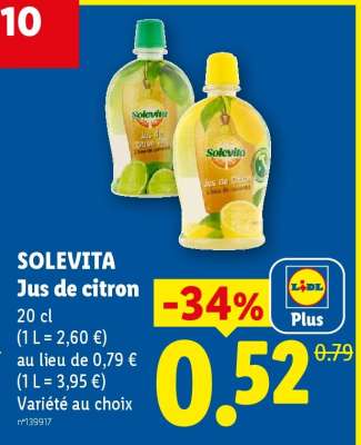 SOLEVITA Jus de citron