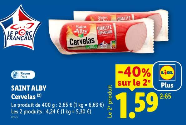 SAINT ALBY Cervelas
