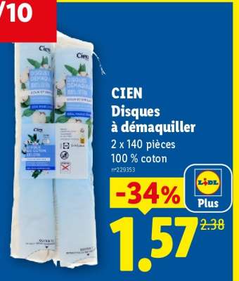 CIEN Disques à démaquiller