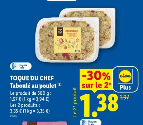 TOQUE DU CHEF Taboulé au poulet