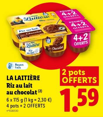 LA LAITIÈRE Riz au lait au chocolat