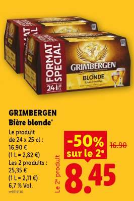 GRIMBERGEN BIÈRE BLONDE
