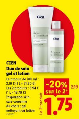 CIEN Duo de soin gel et lotion