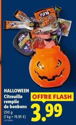 HALLOWEEN Citrouille remplie de bonbons