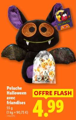 Peluche Halloween avec friandises