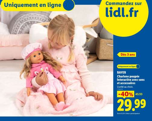BAYER Charlene poupée interactive avec sons et accessoires