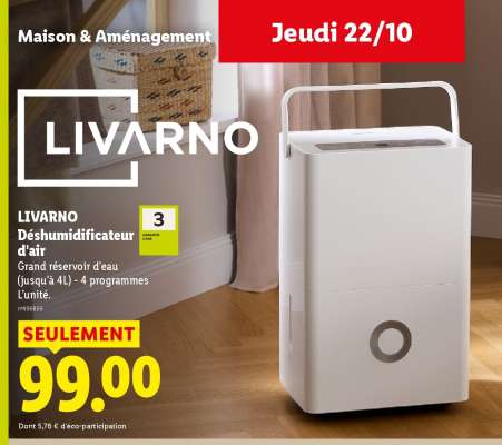 LIVARNO Déshumidificateur d'air