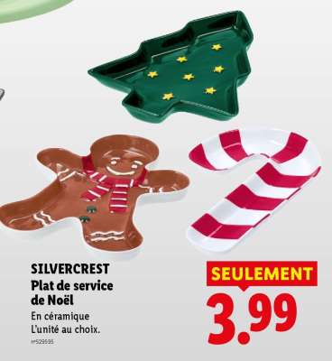 SILVERCREST Plat de service de Noël